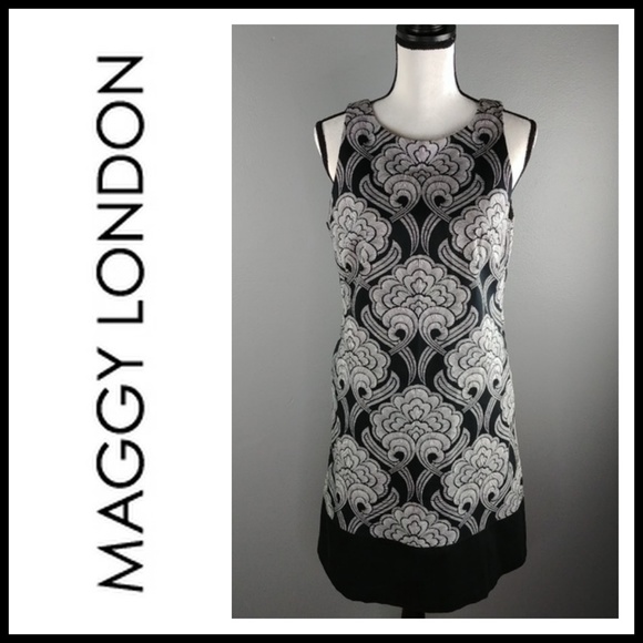 Maggy London Dresses & Skirts - Maggy London | black & white fleur de lis dress